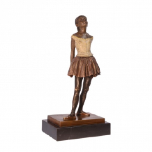 Eine Bronzestatue/Skulptur einer kleinen 14-jährigen Tänzerin