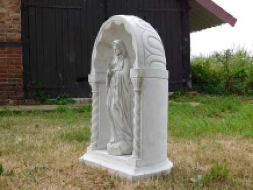 Prayer chapel with Virgin Mary - made entirely of stone - weatherproof