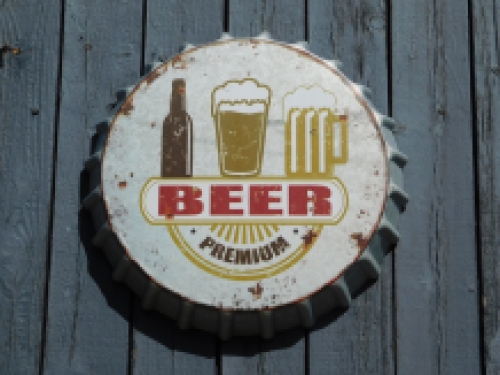 Bierdop - Beer Premium - wanddecoratie metaal