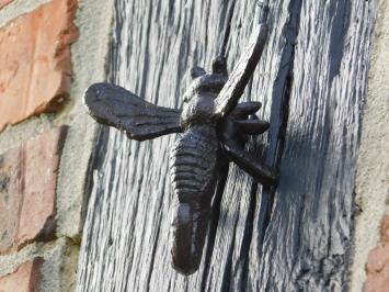 Bee as wall hook or wall decoration - Cast iron - Dark brown