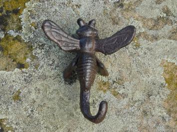 Bee as wall hook or wall decoration - Cast iron - Dark brown