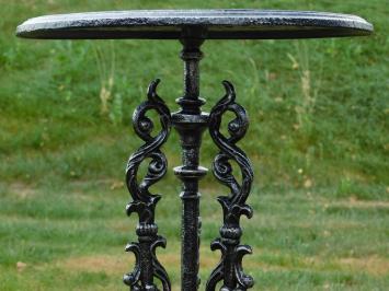 Side table - Silver Grey with Black - Cast iron