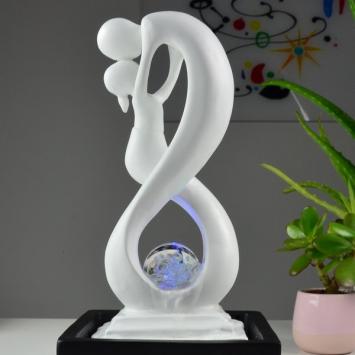 Fontein binnen, abstract beeld met waterornament