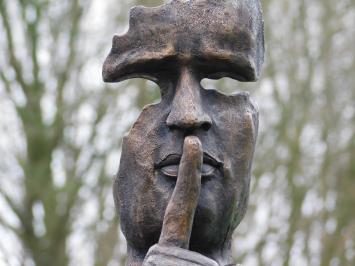Statue der Flüsterer - 40 cm - Bronze - mit Marmorsockel
