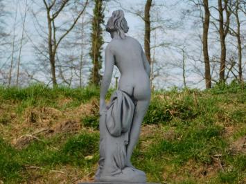 Statue Half Naked Woman on Pedestal - 125 cm - Stone