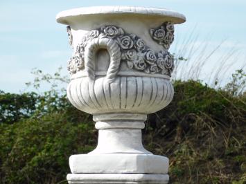 Flowerpot with Roses - 50 cm - Stone