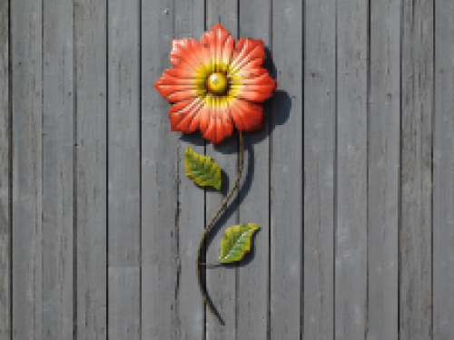 Wall ornament flower - metal - wall decoration