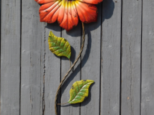 Wall ornament flower - metal - wall decoration