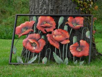 Wandornament Blumen in 3D - Metall - 90x60 cm