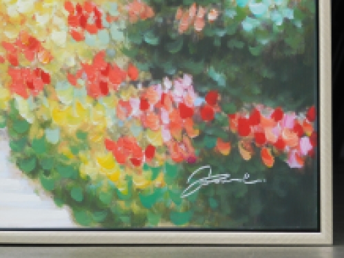 Large painting - the Flower Garden - including frame