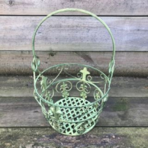 Flower basket French Lily S - green