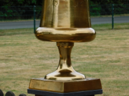 Large flowerpot - vase - bowl - gold colour - alu