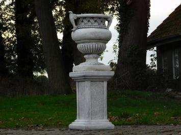 Flower Pot with Ears on Pedestal - 103 cm - Stone