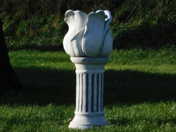 Flowerpot Tulip on Pedestal - 95 cm - Stone