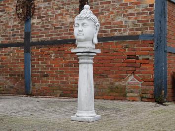 Buddha auf Sockel - 130 cm - Stein