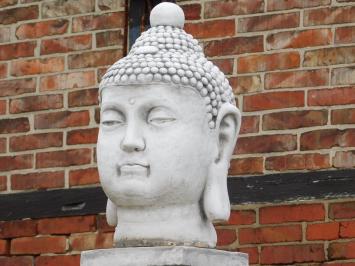 Buddha auf Sockel - 130 cm - Stein