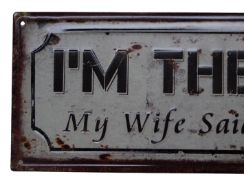 Sign “'I'm The Boss”' - 36 x 13 cm - Metal