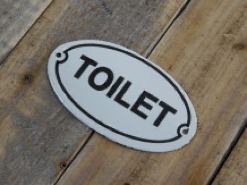 Bordje emaille ''Toilet'' voor de deur