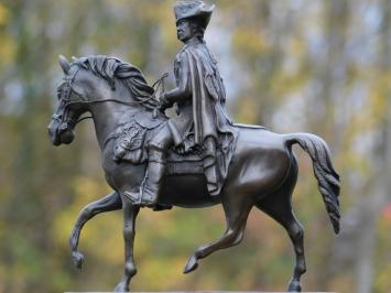 Bronzen beeld Friedrich de Grote op Paard - op Marmeren voet