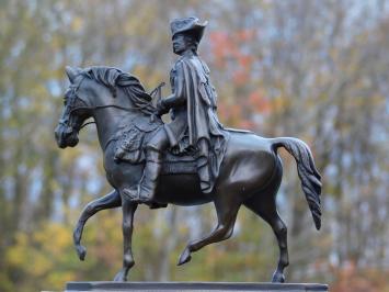 Bronzen beeld Friedrich de Grote op Paard - op Marmeren voet