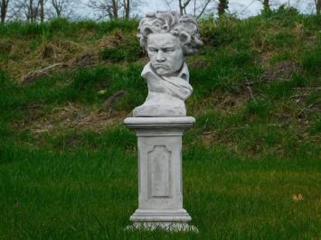Beethoven on pedestal - 80 cm - Stone