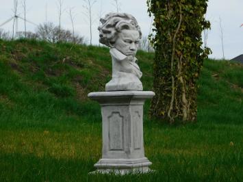 Beethoven on pedestal - 80 cm - Stone