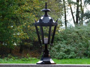 Classic Outdoor Lamp Black - 63 cm - Shade with Crowns on a Hexagonal Base - Aluminum