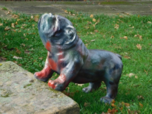 Statue Bulldogge - mehrfarbig - Polystone