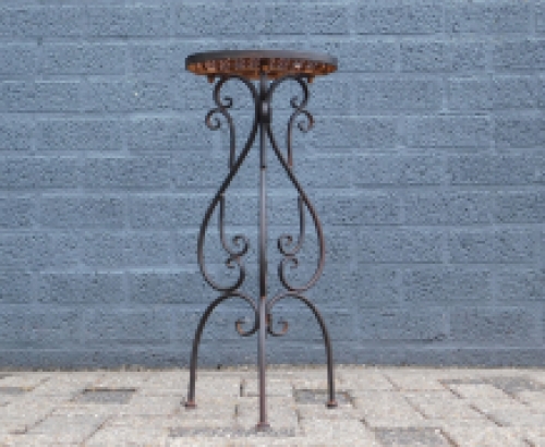 Decorative side table French Lilies - wrought iron