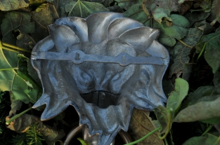 Starker Aluminium-Messing-Farbabdruck voller Löwenkopf