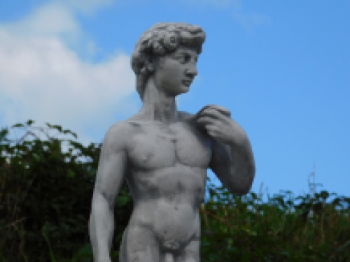 Exclusive set: David on pedestal - full stone