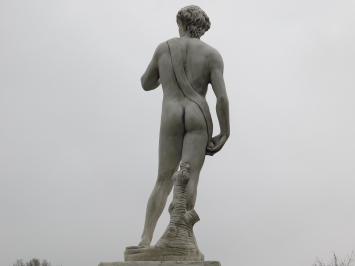 Statue David XL on Pedestal - 170 cm - Stone