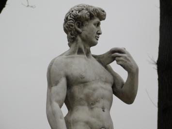 Statue David XL on Pedestal - 170 cm - Stone