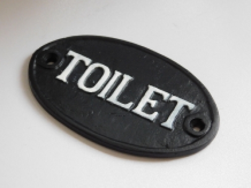 Door sign Toilet - cast iron