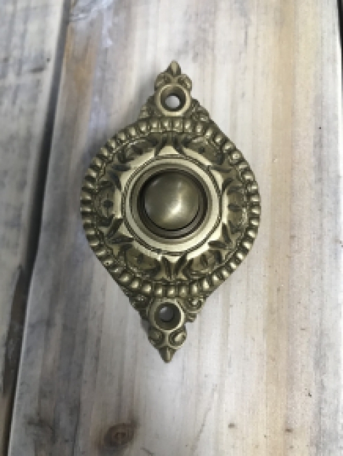 Ornate doorbell - patinated brass