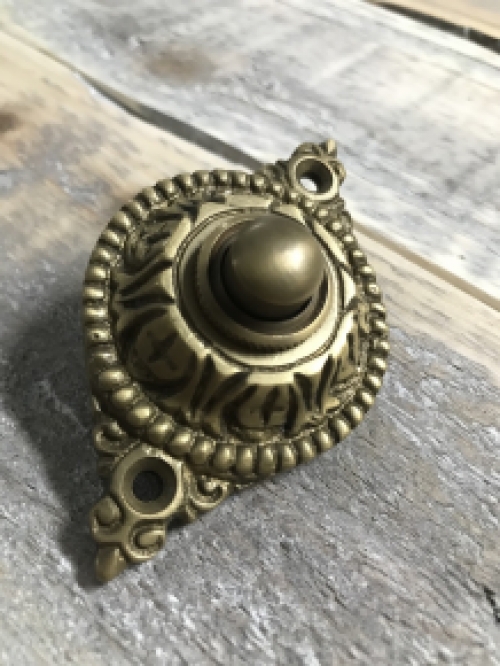 Ornate doorbell - patinated brass