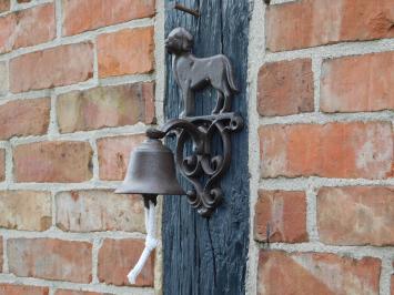 Deurbel met Hond - Gietijzer - Bruin