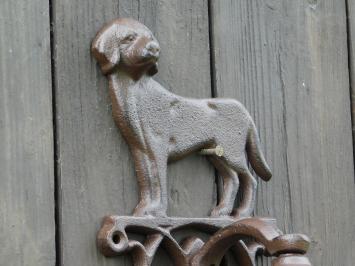 Deurbel met Hond - Gietijzer - Bruin