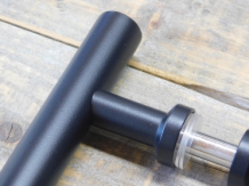 Set of door handles - round - matt black