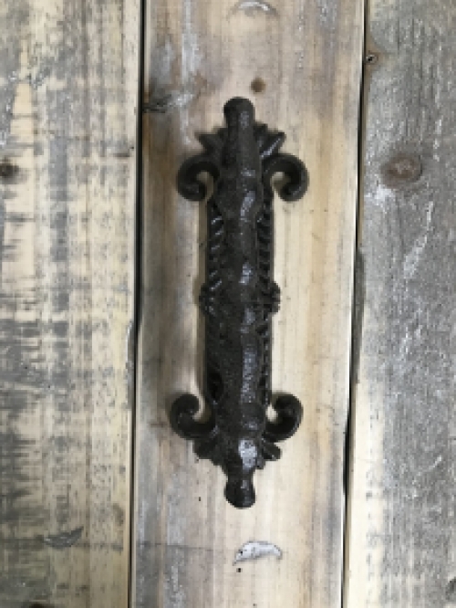 Door - handle , decorated iron grip, pull handle, antique look