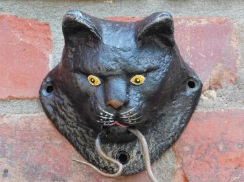 Deurklopper met Kat en Muis - Gietijzer in Kleur