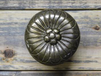 Door knob Flower - Fixed and Turnable - Brass