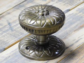 Door knob Flower - Fixed and Turnable - Brass
