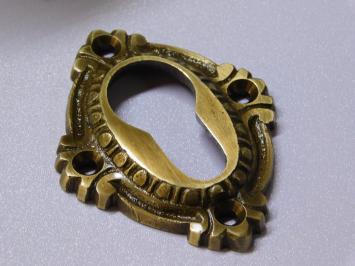 Door knob with knob and lock escutcheon PC - Fixed knob - Brass