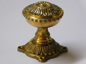 Door knob with knob and lock escutcheon PC - Fixed knob - Brass