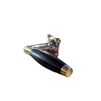 Door set in polished nickel – interior door fittings with rosettes – classic