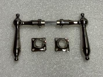 Deurbeslag set - nikkel chroom - glanzende klinken en rozetten