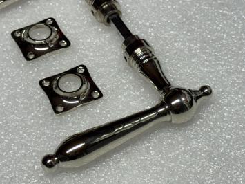 Deurbeslag set - nikkel chroom - glanzende klinken en rozetten