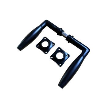 Door set in black and nickel with ebony – complete