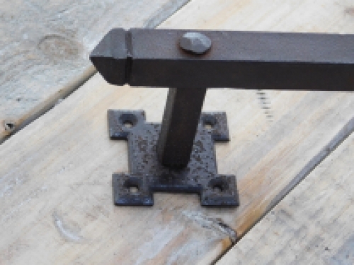 Door handle ''Tough'' wrought iron, dark brown-rust, beautiful and robust